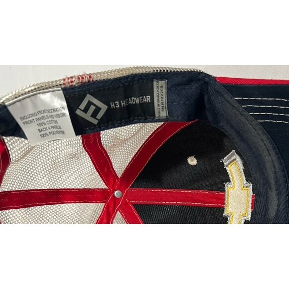 H3 Headwear Chevrolet Chevy Logo Snapback Cap Adult Adjustable Blue Red Hat - Picture 6 of 6